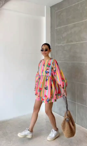 ชุดเซ็ทผ้าบล็อคคอทตอลอินเดีย เสื้อดีไซน์คอกลมต่ออก แขนพองยางจั๊มปลายแขน ช่วงตัวฟรีไซส์ งานมีกระดุมหลัง กางเกงเอวสม็อค มีกระเป๋าล้วง ☆แพทเทิร์นใส่สบาย พรางหุ่น พรางต้นแขน ลายผ้าน่ารักสดใส ใส่ชิลล์ๆเซ็ทเดียวจบ **เผื่อไซส์ให้สาวอวบแล้วนะคะ❣️♡ความมีเสน่ห์ของ