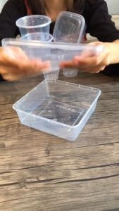 Thinwall KLIR 1000ml + Tutup / thinwall kotak Klir 1000ml / tempat makan plastik 1000ml / 1 pack isi 25 pcs - ANTI PECAH / thinwall anti bocor
