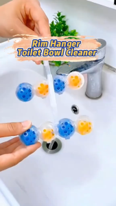 Hanging Toilet bowl 4 Ball Freshener Bathroom Deodorizer Bubble Cleaning Fragrance 99% antibacteria