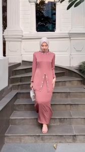 New Oneset Elliza Kurung Melayu Dress Pesta Setelan Wanita Baju Kondangan Kekinian Full Payet