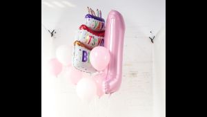 Large Cake Balloons Happy Birthday Cartoon Bear Foil Helium Balloons for Kids Baby Shower Decoration Props Supplies Toys Globos