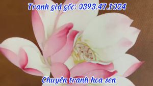 [Hình thật] Bộ 3 tranh hoa sen cát tường cổ kính treo phòng khách phòng thờ phòng trà phòng thiền yoga chất canvas có khung