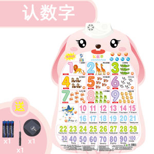 Kids Numbers 1 to 100 Audio Wall Chart Enlightenment Baby Early Childhood Education Pinyin Cognition Handy Gadget Card Wall Sticker Table