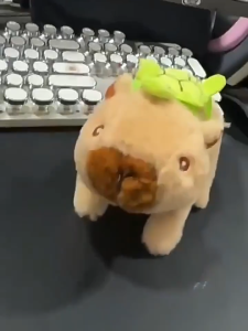 Mainan Capybara boneka Elektrik Bisa Gerak Jalan dan Bunyi / Capybara Lucu / Electric Toy Capybara