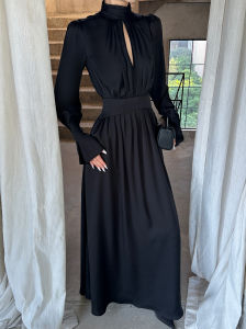 VENUIE | Vintage Elegant Long Sleeve Evening Gown