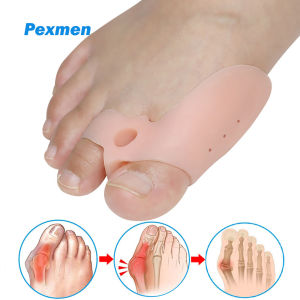 Pexmen 2/4Pcs Soft Bunion Corrector Toe Separators Spacers for Bunion Relief Bunion Cushion Protector with Gel Shield