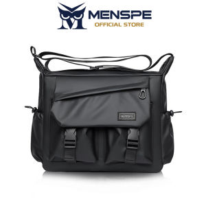 MENSPE Men Shoulder Bags Fashion Cross Body Bag Multiple Pocket Design Large Capacity Waterproof Lightweight Casual Sport Street Bag for Travel Outdoor