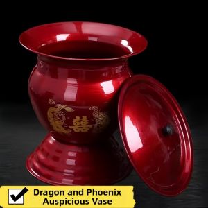 PAMPAS | Red Wedding Enamel Chamber Pot