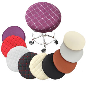 Round Stool Chair Cover Elastic Swivel Chair Covers Stretch Rotating Chairs Protector Washable Seat Case Office housse dining