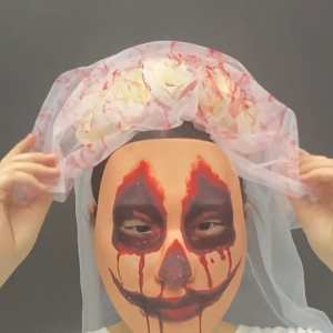 Bờm voan cô dâu phong cách Halloween cosplay khăn phủ đầu phụ kiện hóa trang tiệc chụp ảnh