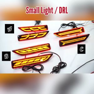 Honda City (2012-2013) BRV (2017-2019) CRV (2007-2009) Rear Bumper LED Reflector Daylight DRL Signal Brake Light City TMO CR-V BR-V
