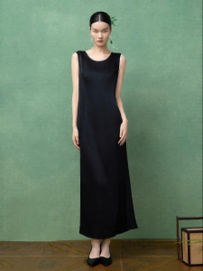 Elegant French Style Fitting Sleeveless Long Dress