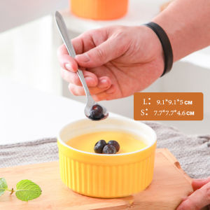 Homehub Kitchen Colorful Ceramic Striped Bowl For Baking Or Serving Small Large