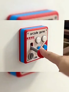 Retro Arcade Joystick Switch Cover – 86 Type Wall Switch Decorative Panel for Gaming Room Decor