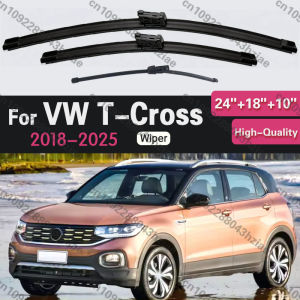 Wiper LHD Front & Rear Wiper Blades Set For VW T-Cross 2018 - 2025 Windshield Windscreen Window Brushes 24"+18"+10"