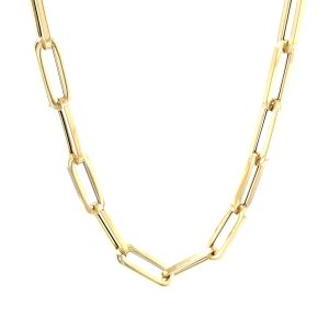 Nathalias NY สร้อยคอเพเปอร์คลิป ทองคำแท้ 14K ขนาดใหญ่ 6.1 มม(พรีออเดอร์ pre-order ทัก chat ก่อนสั่ง)