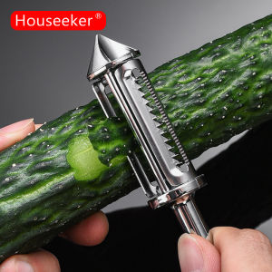 Houseeker 3 trong 1 dao gọt trái cây rau củ cắt hợp kim sắc nét Peeler cà rốt khoai tây vắt tay Slicer tiện ích nhà bếp