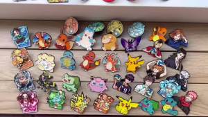 Bandai | 4/8/20/30pcs Surprise Random Cute Japanese Anime Cartoon Enamel Pins Cute Monster Brooch Decor Accessory for Clothing Backpacks