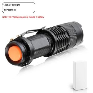 Al Alloy Flashlight Mini LED Flashlight Torch with 3 Lighting Modes Led Torch Outdoor Adjustable Focus Zoom Light Camping Lamp