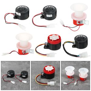 JESJELIU การ105dB สำหรับสกูตเตอร์ จักรยานยนต์จักรยานสกปรก ชุดแตรถอยหลัง ลำโพงสัญญาณสากล รถจักรยานยนต์รถสามล้อไฟฟ้า แตรเสียงดังกลม