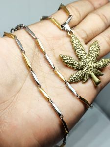 Kalung Bandul Rasta/Punk Kalung Pria Titanium Kalung Anti Karat