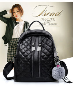 Tas Ransel Mini Wanita Backpack Kulit Fashion Cewek Bag Kuliah Kerja Jalan Praktis BISA COD T246