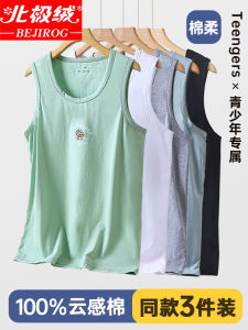 Cotton Sports Vest for Men Sweat Absorbent Summer Thin Style Printed Cartoon Animation Pattern Large Size Available