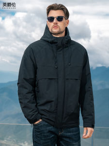 Enjeolon | Thickened Hooded Thermal Workwear Style Jacket