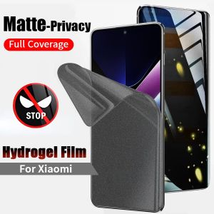 Full Cover Soft Matte Privacy Hydrogel Film For Xiaomi Poco X3 X4 X5 X6 X7 NFC F2 F3 F4 F5 F6 F7 Ultra M3 M4 M5 M6 M7 GT Pro 4G 5G Anti Spy Peeping PPF Screen Protector