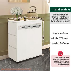 MUCONG | Cream Simple Movable Island Counter