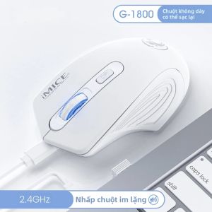 Chuột Không Dây NexusClick Silent Wireless Với Thiết Kế Quang Học Có Thể Sạc Lại Bằng USB Type-C Dành Cho PC Văn Phòng Máy Tính Xách Tay Mac - Điều Chỉnh Được 1600 DPI