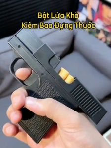 FOCUS Bao Đựng Thuốc & Bật Lửa Khò Màu Đen Lửa Khò Mạnh KHÔNG GAS 2 Chức Năng Trong 1 Bơm Gas Dùng Tiếp Giá Rẻ - Hàng Chất Lượng Siêu Bền Bảo Hành 1 ĐỔI 1