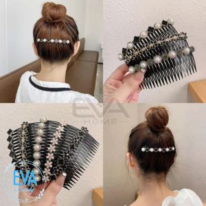 Cài Tóc / Xước Tóc Mái Dáng Lược Chống Trượt Đính Đá Thời Trang Phong Cách Hàn Quốc