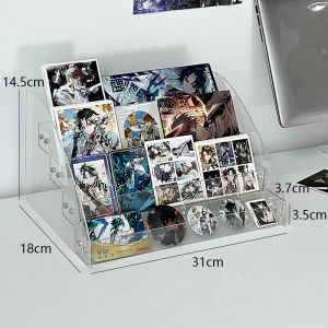 Barji Protective Cover Storage Acrylic Transparent Rectangular Dustproof Standee Peripheral Brooch Badge Millet Display Stand