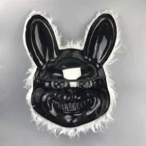  Halloween Party Cosplay Scary Bloody Bear Rabbit Mask Make-up Animal Plush Face Mask Props Headcover Masquerade Carnival Mask