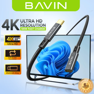 BAVIN HD23 HDMI to Type-C Cable w/ 4K60Hz Ultra HD 100W Fast Charging Data Transfer 20Gbps for  TVs / Smartphones