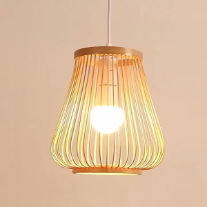 M37- Đèn sàn tre phong cách Nhật Bản đèn tre trúc nghệ thuật phòng khách phòng trà sân vườn Zen đầu giường homestay