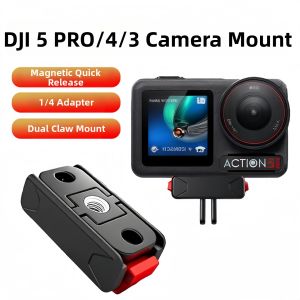 WEIDONGFANG | Magnetic Mount Quick Release Adapter with Foldable Dual Interface 2/3 Claw Adapter for DJI Action 5 Pro/4/3 and GoPro Action Camera