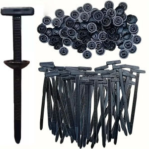 Upgraded Nylon Cable Ties Self-Locking T Rivet Zip Ties Kit for Car Fender Trunk Bumper Repair Home & Garage Automotive
