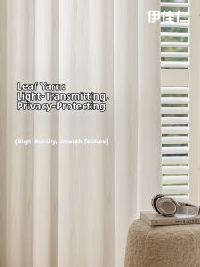 YIJIAREN | Light-filtering Not See-through Window Voile For Balcony Bedroom Living Room