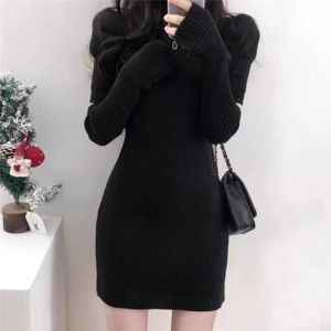 HUOLISI | Winter Holiday Red Knit Dress