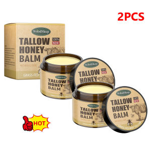 woodsleep | Whipped Beef Tallow and Honey Balm Skin Face Moisturizer Fast Absorption Grass Fed Grass Finished Organic Face Cream Body Lotion