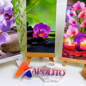 HIASAN DINDING BUNGA ANGGREK (10X20 CM) PAJANGAN WALL DECOR DEKORASI DINDING KAYU BUNGA ANGGREK