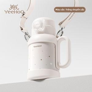YeeHoO KIDS | Bình Uống Nước Cách Nhiệt cho Trẻ Em với Ống Hút và Uống Trực Tiếp
