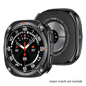 Armor Metal Case for Samsung Galaxy Watch 9 44mm Hard Frame Protective Bumper for Galaxy Watch 8 44mm Accessory Cover