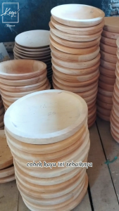 CL WIJAYA - COBEK KAYU FREE ULEKAN KAYU MAHONI JUMBO (22CM, 20CM, 18CM, 16CM)