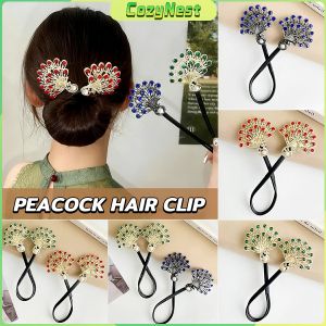 C.N Retro Temperament Peacock Plate Hairpin Lazy Persons Hair Accessory Hair Styling Tool