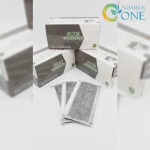 Sure Carbon หน้ากากคาร์บอน หนา 4ชั้น กรองฝุ่น กันกลิ่น กันเชื้อโรค และสารพิษได้ดี  (1กล่อง/40ชิ้น) ผลิตในไทย มีอย. - G