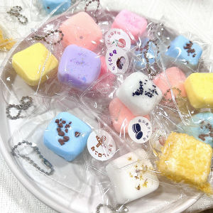 Silicone Squeezable Candy Sewing Pendant Slow Rebound Stress Relief Cute Gift Handmade Creamy Mud Sensation Small Square Candy