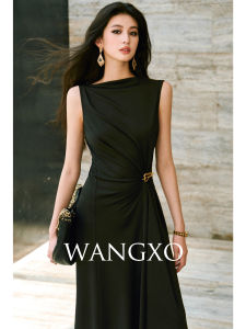 WANGXO | Đầm Nếp Gập Có Mũi Nhọn Dễ Tháo Lắp